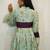 Floral anarkali kurta with lace detailing