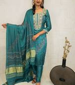 Handcrafted luxurious bandhani suit.