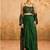 Green Georgette Printed cape Set