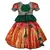 White Button Girl's New Green Jecquard silk south indian pavdai pattu Readymade Lehenga Choli