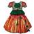 White Button Girl's New Green Jecquard silk south indian pavdai pattu Readymade Lehenga Choli