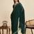 Green georgette printed saree with fancy pallu and stylish blouse – party & casual wear