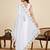 White georgette printed saree with fsdhphunygbincy pallu sdhphunygbind stysksh blouse – party & casual wear