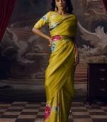 LIMEGREEN BOLLYWOOD DIGITAL PRINTED SAREE