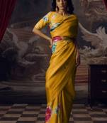 MUSTARD BOLLYWOOD DIGITAL PRINTED SAREE