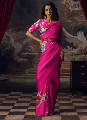 RANI-PINK BOLLYWOOD DIGITAL PRINTED SAREE 1