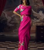 RANI-PINK BOLLYWOOD DIGITAL PRINTED SAREE