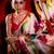 HOT RED AND WHITE BOLLYWOOD DIGITAL PRINTED SAREE