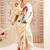 WHITE BOLLYWOOD DIGITAL PRINTED SAREE