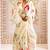 WHITE BOLLYWOOD DIGITAL PRINTED SAREE