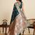 Green paithanisilk blend saree with rich zari woven pallu and contrast mina kari border, traditional designer blouse