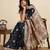 Navy blue paithani silk blend woven pallu and contrast mina kari border traditional Saree with blouse