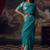 TEAL-BLUE BOLLYWOOD DIGITAL PRINTED SAREE