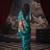 TEAL-BLUE BOLLYWOOD DIGITAL PRINTED SAREE