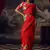 HOT RED BOLLYWOOD DIGITAL PRINTED SAREE