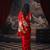 HOT RED BOLLYWOOD DIGITAL PRINTED SAREE