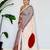 RED AND CREAM BOLLYWOOD DIGITAL PRINTED SAREE