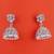 Charming round shape silver plated jhumki earring for women and girls