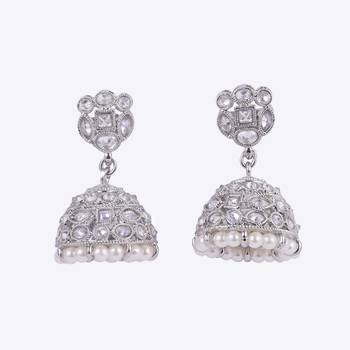 Charming round shape silver plated jhumki earring for women and girls 3
