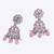 Modern round and leaf shape silver plated dangle earring for women and girls