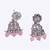 Modern round and leaf shape silver plated dangle earring for women and girls