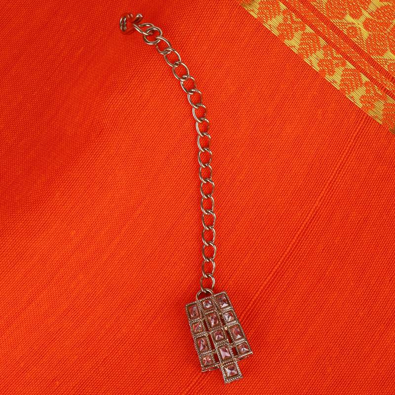 Good-looking sqaure shape gold plated maang tikka for women and girls