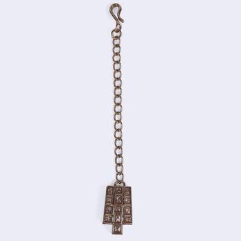 Good-looking sqaure shape gold plated maang tikka for women and girls 3