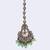 Splendid chandilier and flower design gold plated maang tikka for women and girls