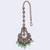 Splendid chandilier and flower design gold plated maang tikka for women and girls