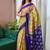 Green printed cotton saree with blouse piece