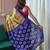 Green printed cotton saree with blouse piece