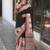 Black printed cotton saree with blouse piece