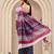 Black printed cotton saree with blouse piece