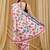 White printed cotton saree with blouse piece