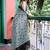 Grey printed cotton saree with blouse piece