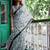 Grey printed cotton saree with blouse piece