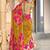 Mustard printed cotton saree with blouse piece