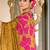 Mustard printed cotton saree with blouse piece