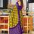Mehendi printed cotton saree with blouse piece