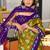 Mehendi printed cotton saree with blouse piece