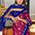 Wine printed cotton saree with blouse piece