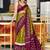 Mehendi printed cotton saree with blouse piece
