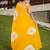 Yellow printed cotton saree with blouse piece