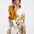 Beige printed satin saree with blouse piece