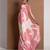 Pink printed satin saree with blouse piece