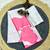 Pink printed satin saree with blouse piece