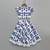 White & blue printed rayon lehenga choli for girls – trendy festive outfit