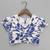 White & blue printed rayon lehenga choli for girls – trendy festive outfit