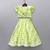 Lime green & white printed rayon lehenga choli for girls – modern ethnic ensemble