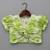 Lime green & white printed rayon lehenga choli for girls – modern ethnic ensemble